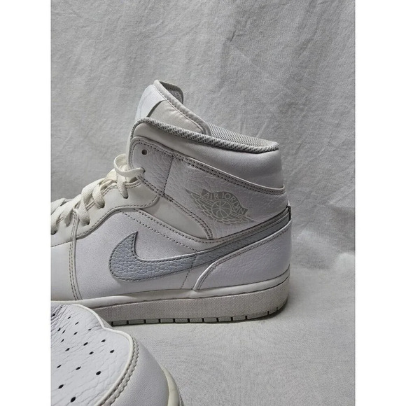 NIKE Jordan 1 high White Pure Platinum High Tops Mens Size 12 554724-108 - Picture 2 of 16